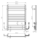 Рушникосушарка VENTA Metropolis 700х500 MTU.70.50.7.B.U.4