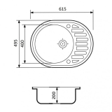 Мийка для кухні VENTA Stone 615х495х200 VS505002