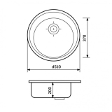 Мийка для кухні VENTA Stone 510х200 VS504005
