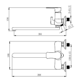 Змішувач для ванни VENTA BC305DC