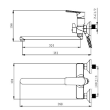 Змішувач для ванни VENTA BL305DC