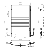 Рушникосушарка VENTA Turn 800х500 TUU.80.50.8.W.U.4