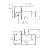 Змішувач для біде VENTA BG23LVC