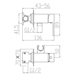 Змішувач для біде VENTA BG21LVB