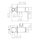 Змішувач для біде VENTA BG21LVC