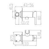 Змішувач для біде VENTA BG22LVB