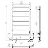 Рушникосушарка VENTA Fokus 1000х500 FKU.100.50.8.O.U.3