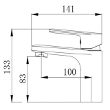 Смеситель для умывальника VENTA BL105MC