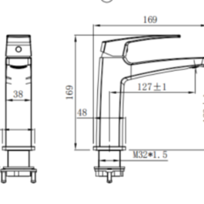 Змішувач для умивальника VENTA BAQ167MC Змішувач для умивальника VENTA BAQ167MC