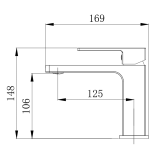 Змішувач для умивальника VENTA BR115MB