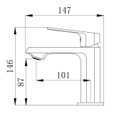 Змішувач для умивальника VENTA BT135MC
