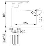 Змішувач для умивальника VENTA BBL107MC