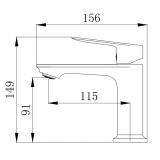 Змішувач для умивальника VENTA BF125MC