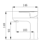 Змішувач для умивальника VENTA BC105MC