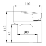 Змішувач для умивальника VENTA BE105MC Змішувач для умивальника VENTA BE105MC