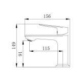 Змішувач для умивальника VENTA BF125MB