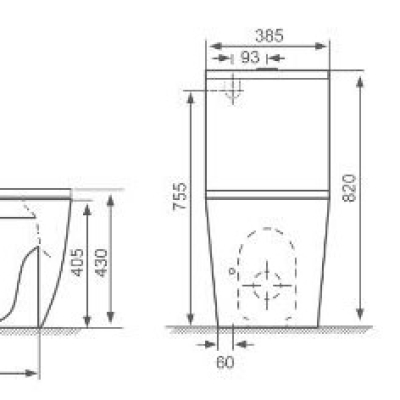 Унітаз-компакт VENTA FOKUS Rimless + сидіння SoftClose