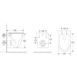 Унітаз підвісний VENTA SOLI 520x365x360 Tornado 3.0