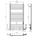 Рушникосушарка VENTA Metropolis 1000х500 MTU.100.50.11.B.U.4