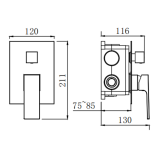 Змішувач для ванни VENTA BT335KC