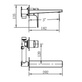 Змішувач для умивальника VENTA BME157NC Змішувач для умивальника VENTA BME157NC