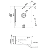 Мойка для кухни VENTA Brushed 500x450 BVM5045
