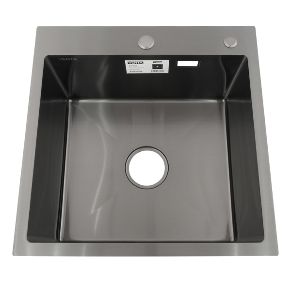 Мийка для кухні інтегрована VENTA Black 500x500 BVM5050B