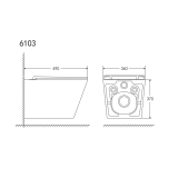 Унітаз підвісний VENTA EDGE 490x360x370 Rimless Унітаз підвісний VENTA EDGE 490x360x370 Rimless