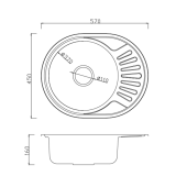 Мийка для кухні VENTA Micro decor 570x450 VM57458D