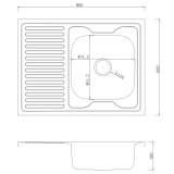 Мойка для кухни VENTA Satin 600x800 VM8066RS