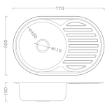 Мийка для кухні VENTA Micro decor 770x550 VM7756D Мийка для кухні VENTA Micro decor 770x550 VM7756D