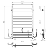 Рушникосушарка VENTA Metropolis 800х500 MTU.80.50.8.B.U.4