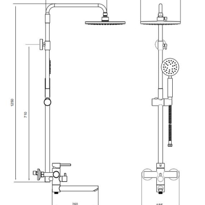 Душова система VENTA VS633KS