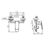 Змішувач для ванни VENTA BF325KB Змішувач для ванни VENTA BF325KB