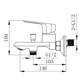 Змішувач для ванни VENTA BT335KC