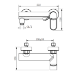 Змішувач для ванни VENTA BCL347SC