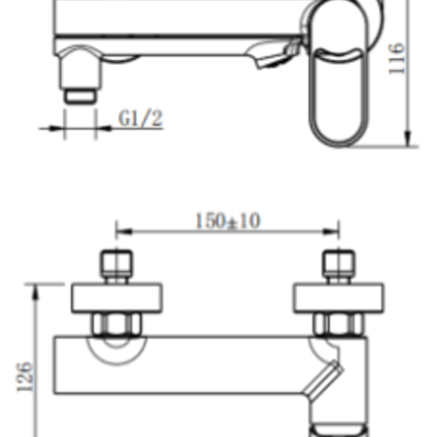 Змішувач для ванни VENTA BCL347SC