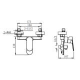 Змішувач для ванни VENTA BF325KC