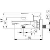 Змішувач для ванни VENTA BME307LC Змішувач для ванни VENTA BME307LC