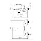 Змішувач для ванни VENTA BAQ337LC