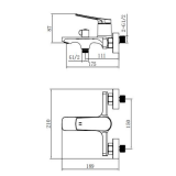 Змішувач для ванни VENTA BA305KС