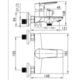 Змішувач для ванни VENTA BE305KC Змішувач для ванни VENTA BE305KC