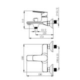 Змішувач для ванни VENTA BL305KC