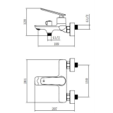 Змішувач для ванни VENTA BSP307LC