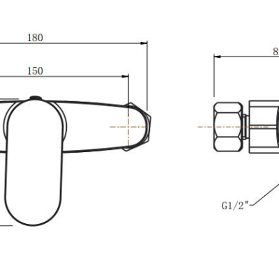 Змішувач для душу VENTA VL523NS