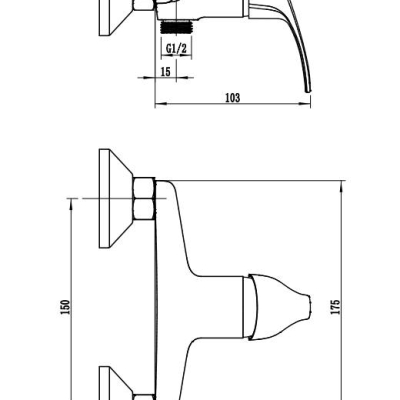 Змішувач для душу VENTA VX506NC